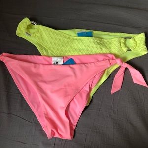 H&M Neon bikini bottoms